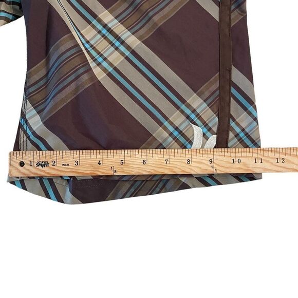 Hurley Men's Swimwear Plaid Surf Boardshorts Brown Blue Size 31 - Picture 7 of 7